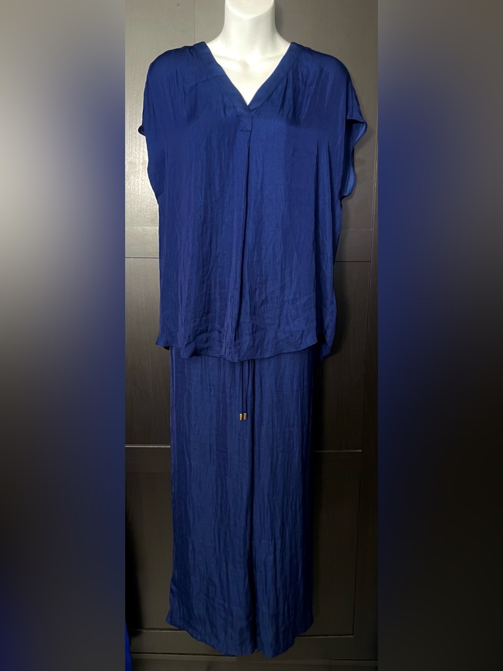 RACHEL Rachel Roy Navy Drawstring Two-Piece Lounge Set - Medium - NWT